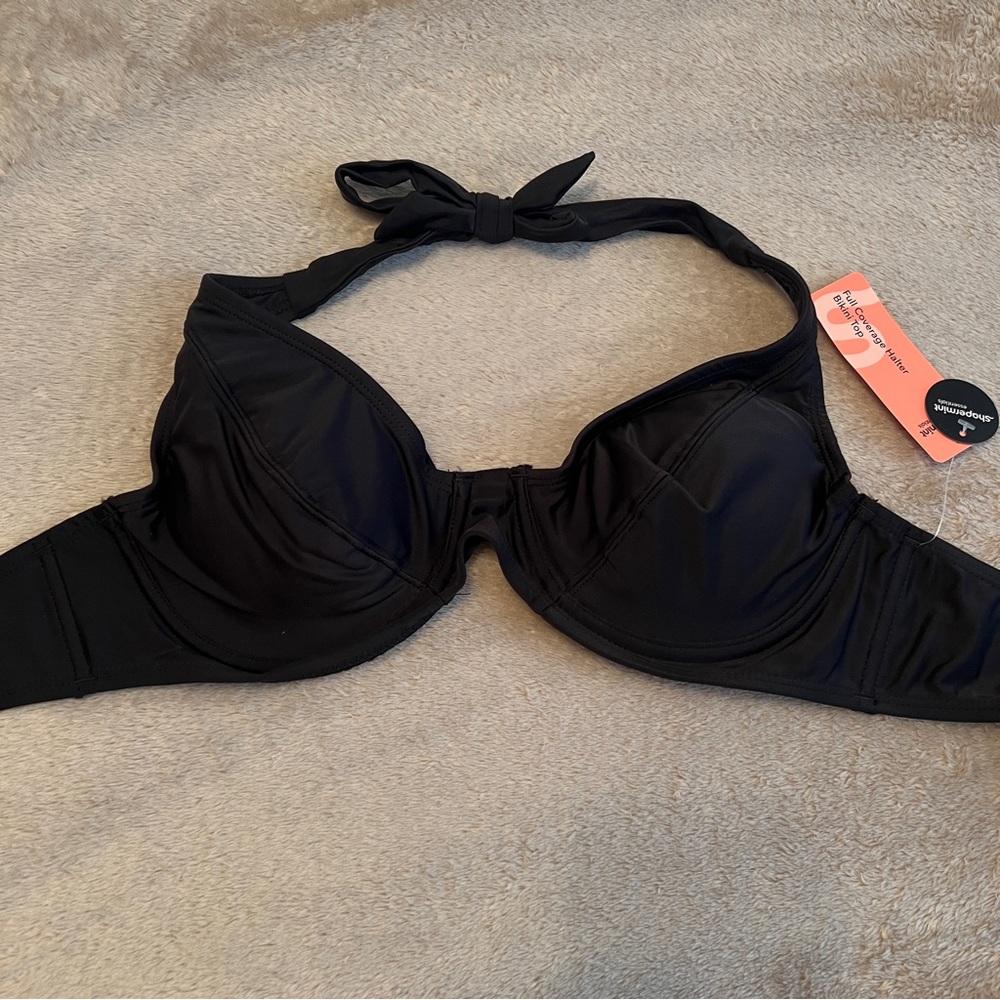 Shapermint essentials Full Coverage Halter Bikini Top Medium